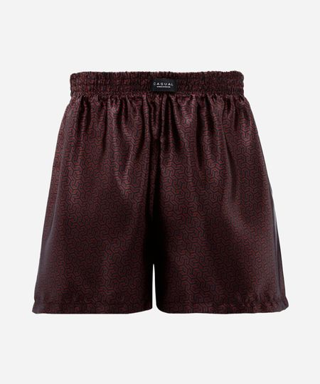 cueca samba canção masculina estampada acetinada vinho M