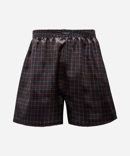 cueca samba canção masculina xadrez acetinada preta M cueca samba canção masculina xadrez acetinada preta M