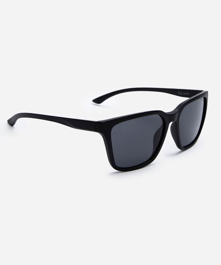 óculos de sol masculino redondo de acetato preto UNICO
