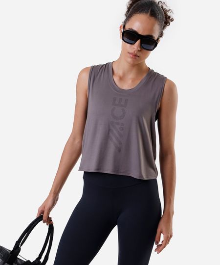 cropped feminino esportivo ace cinza M