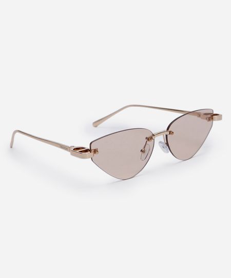 óculos de sol feminino gatinho de metal triton dourado UNICO