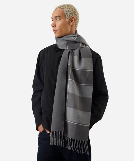 cachecol xadrez com franjas colorido UNICO cachecol xadrez com franjas colorido UNICO