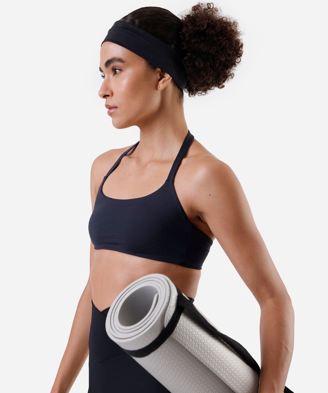 top frente única feminino esportivo preto
