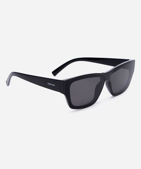 óculos de sol masculino quadrado de acetato triton preto UNICO