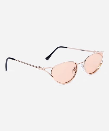 óculos de sol feminino gatinho de metal triton dourado UNICO