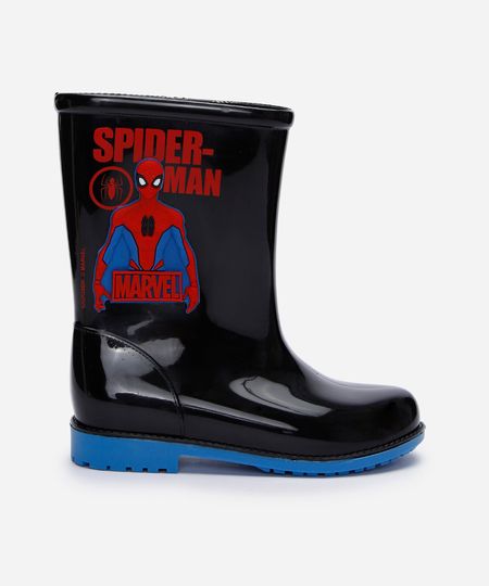 galocha infantil homem aranha grendene preta 26-27 galocha infantil homem aranha grendene preta 26-27