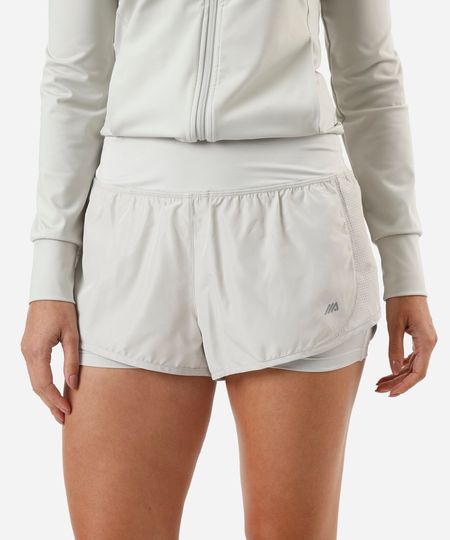 short running com forro e bolso esportivo ace cinza P