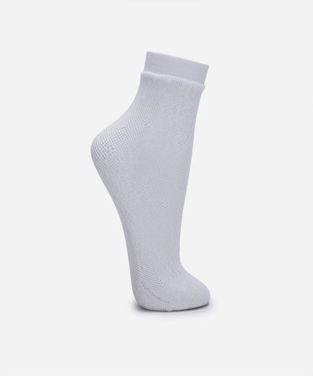 meia cano alto de renda floral branca 34-39 meia cano alto de renda floral branca 34-39