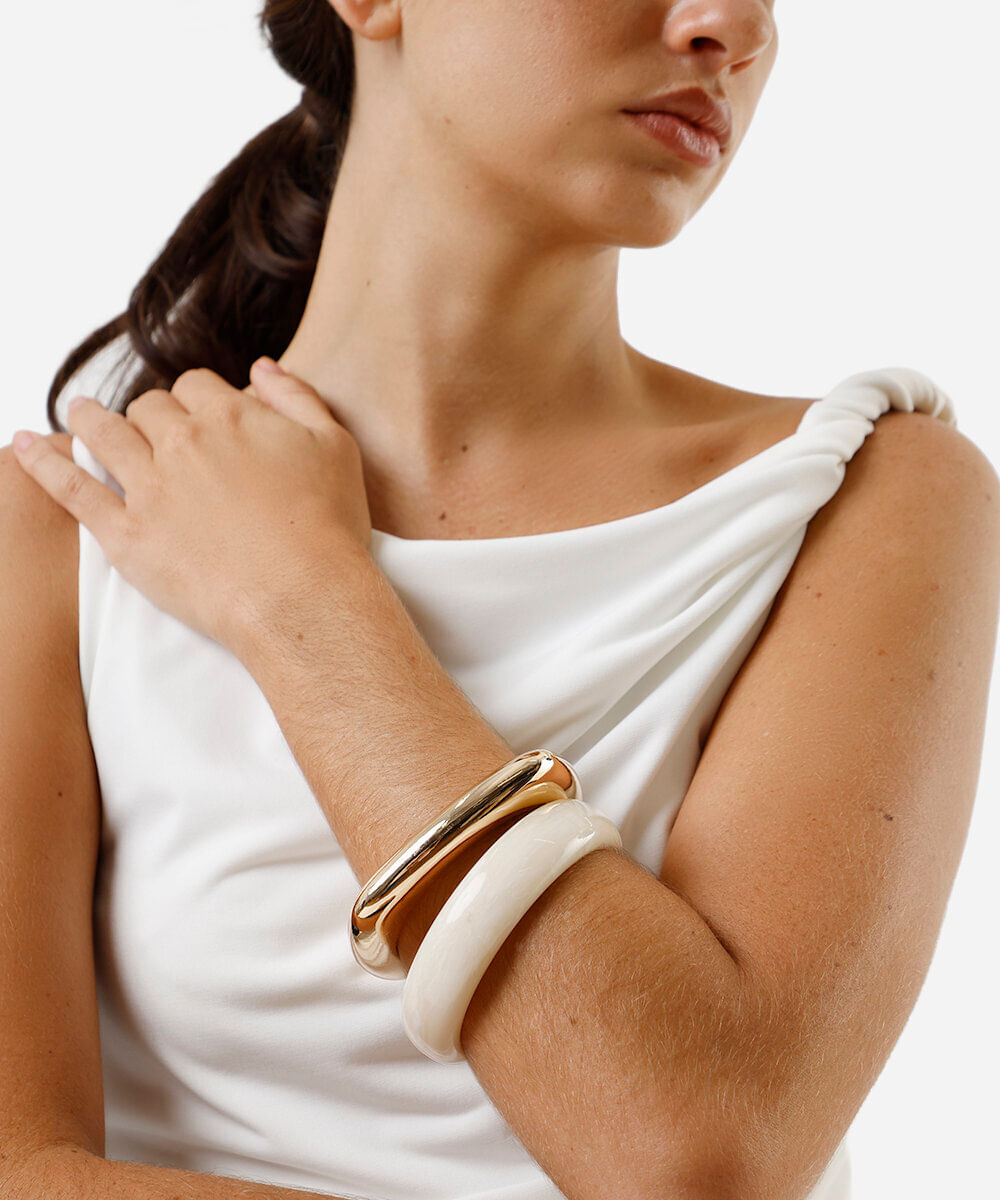 kit de 2 braceletes bangles turtle colorido