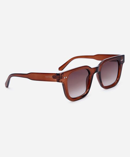 óculos de sol feminino quadrado de acetato triton marrom UNICO óculos de sol feminino quadrado de acetato triton marrom UNICO
