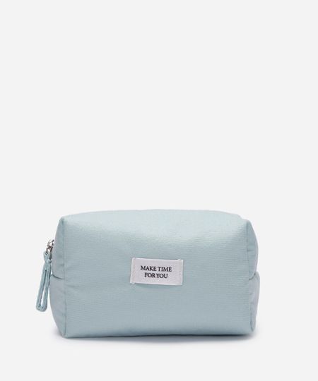 nécessaire texturizada com alça verde UNICO