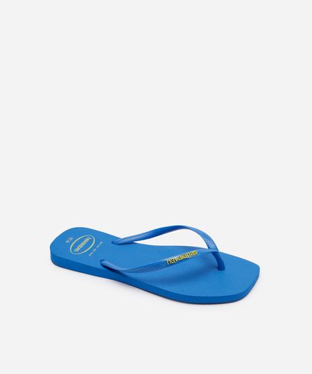 chinelo havaianas slim square azul 35-36