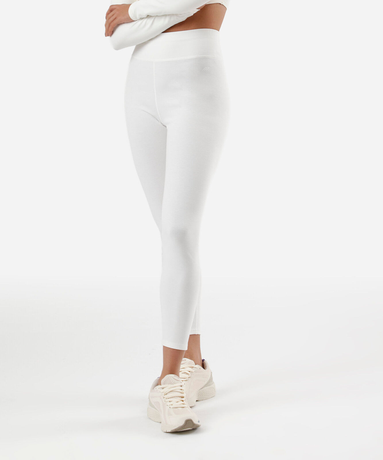 calça legging feminina com algodão esportiva branca