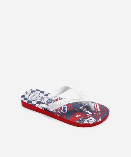 chinelo infantil havaianas disney relâmpago mcqueen vermelha 23-24