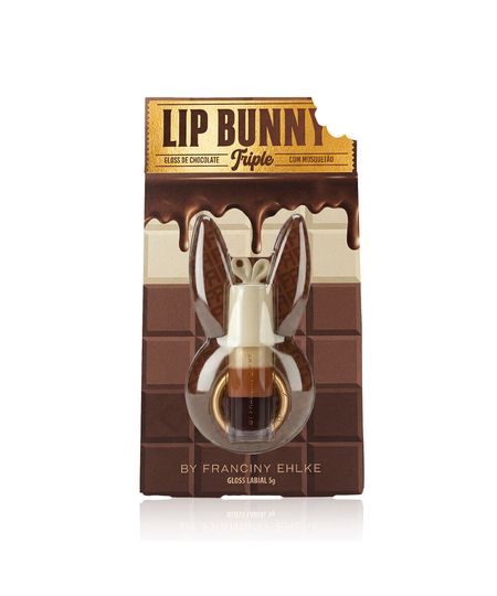 gloss labial fran by franciny ehlke lip bunny triple marrom UNICO gloss labial fran by franciny ehlke lip bunny triple marrom UNICO