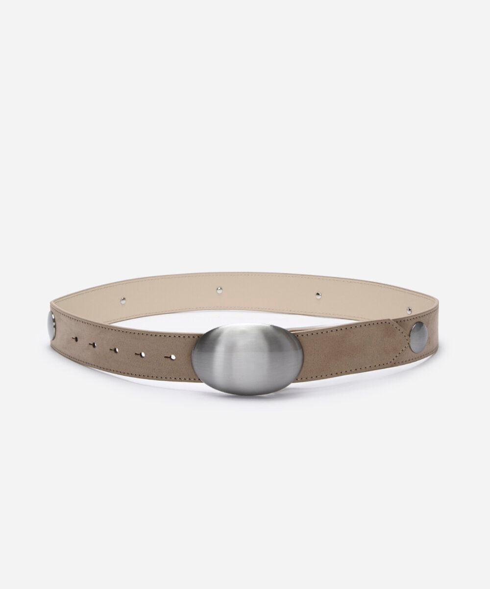 cinto feminino com tachas marrom