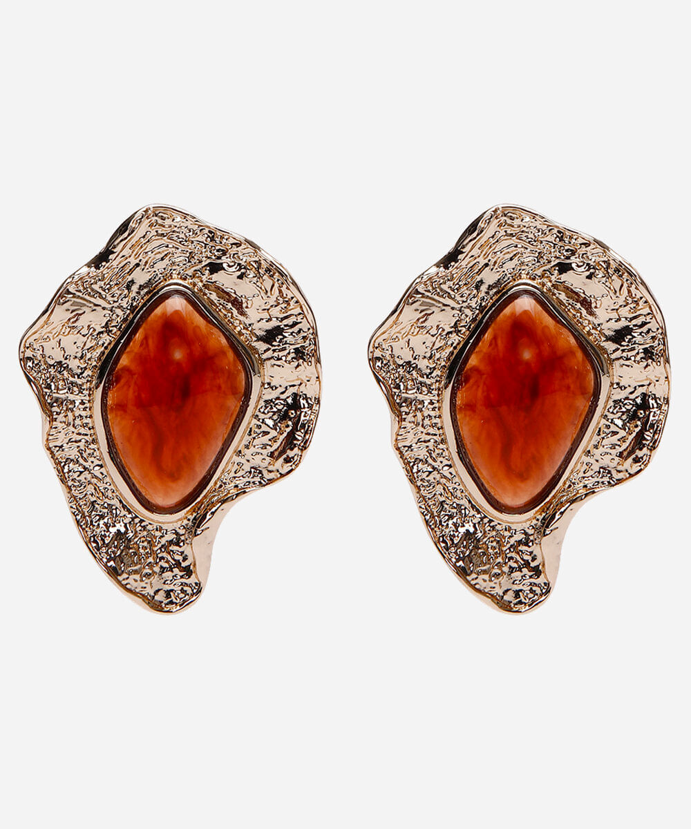 brinco orgânico resina turtle dourado