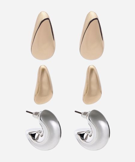 kit de brincos bold mix dourado UNICO