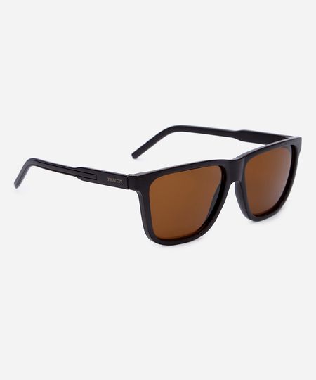 óculos de sol masculino quadrado de acetato triton marrom UNICO