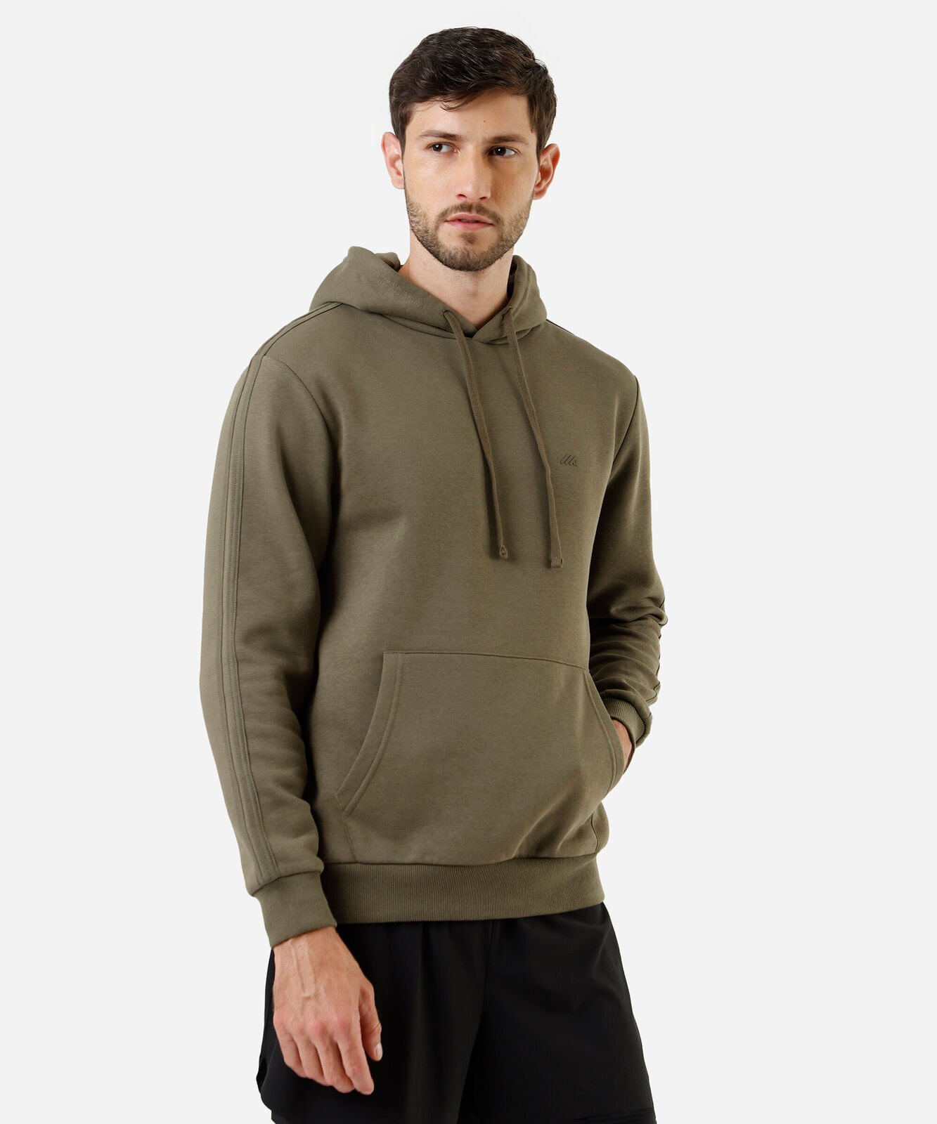 blusão masculino de moletom esportivo ace com capuz verde