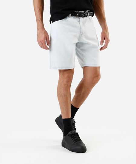 bermuda reta masculina jeans azul 44 bermuda reta masculina jeans azul 44