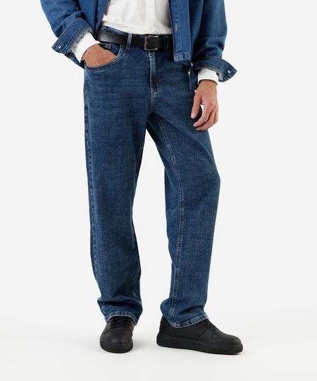 calça wide leg masculina jeans azul 36 calça wide leg masculina jeans azul 36