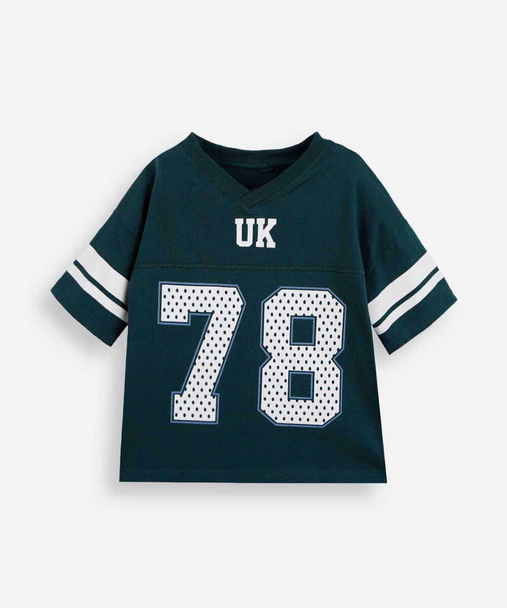 camiseta infantil futebol americano verde