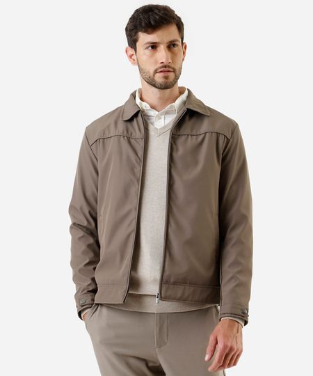 jaqueta masculina de nylon leve marrom G jaqueta masculina de nylon leve marrom G