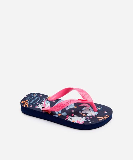 chinelo infantil havaianas fantasy azul 27-28