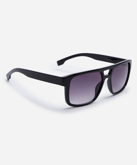 óculos de sol masculino quadrado de acetato preto UNICO