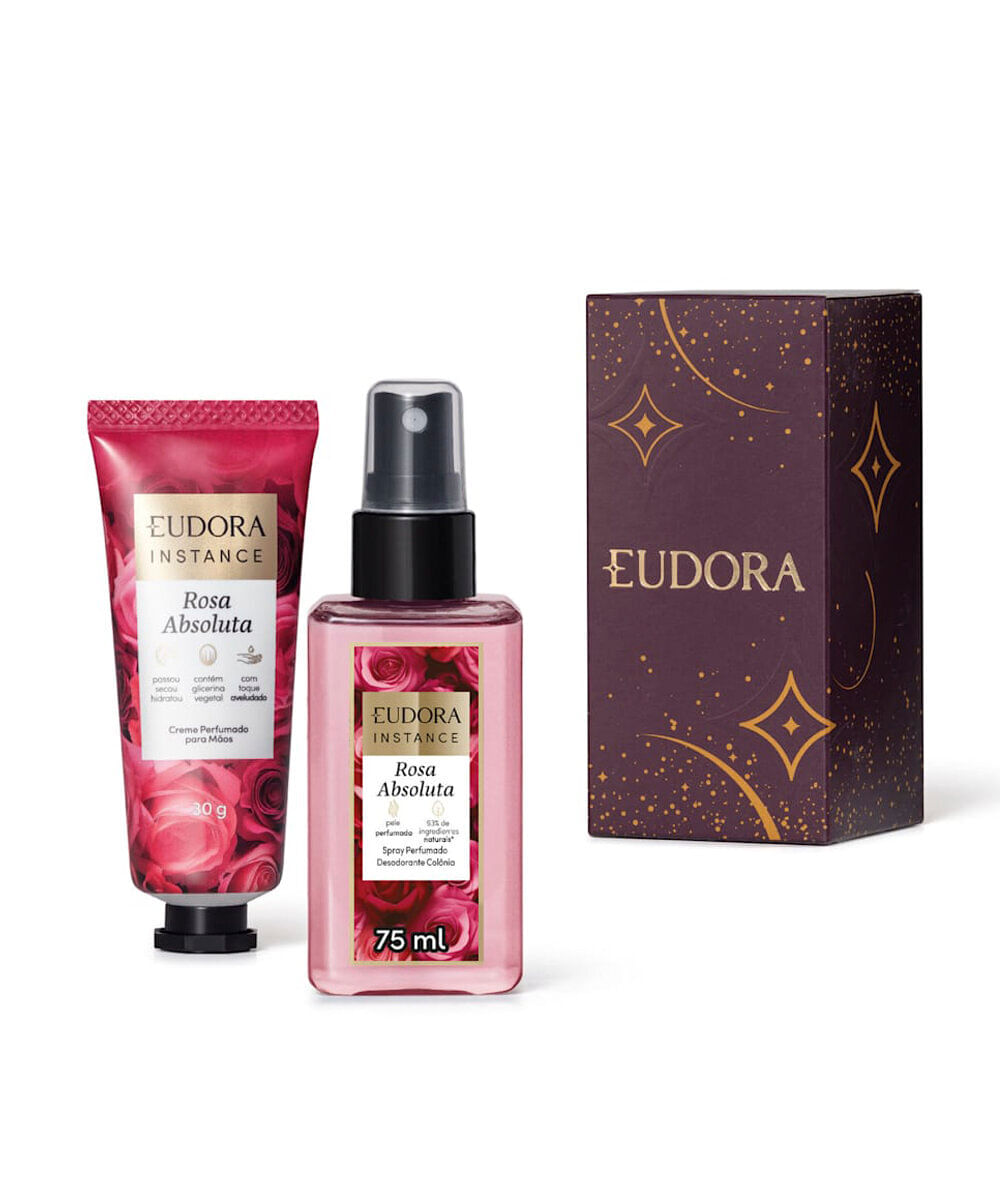kit eudora presenteável para mães instance rosa absoluta 75ml e 30g
