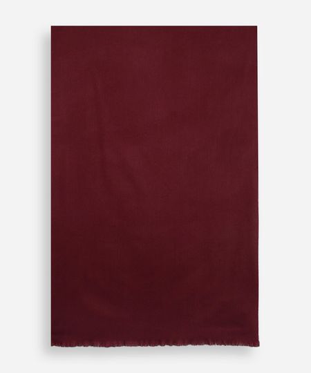 cachecol básico com franjas vinho UNICO