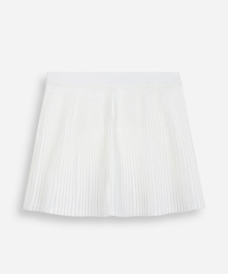 short saia infantil plissado off white 6