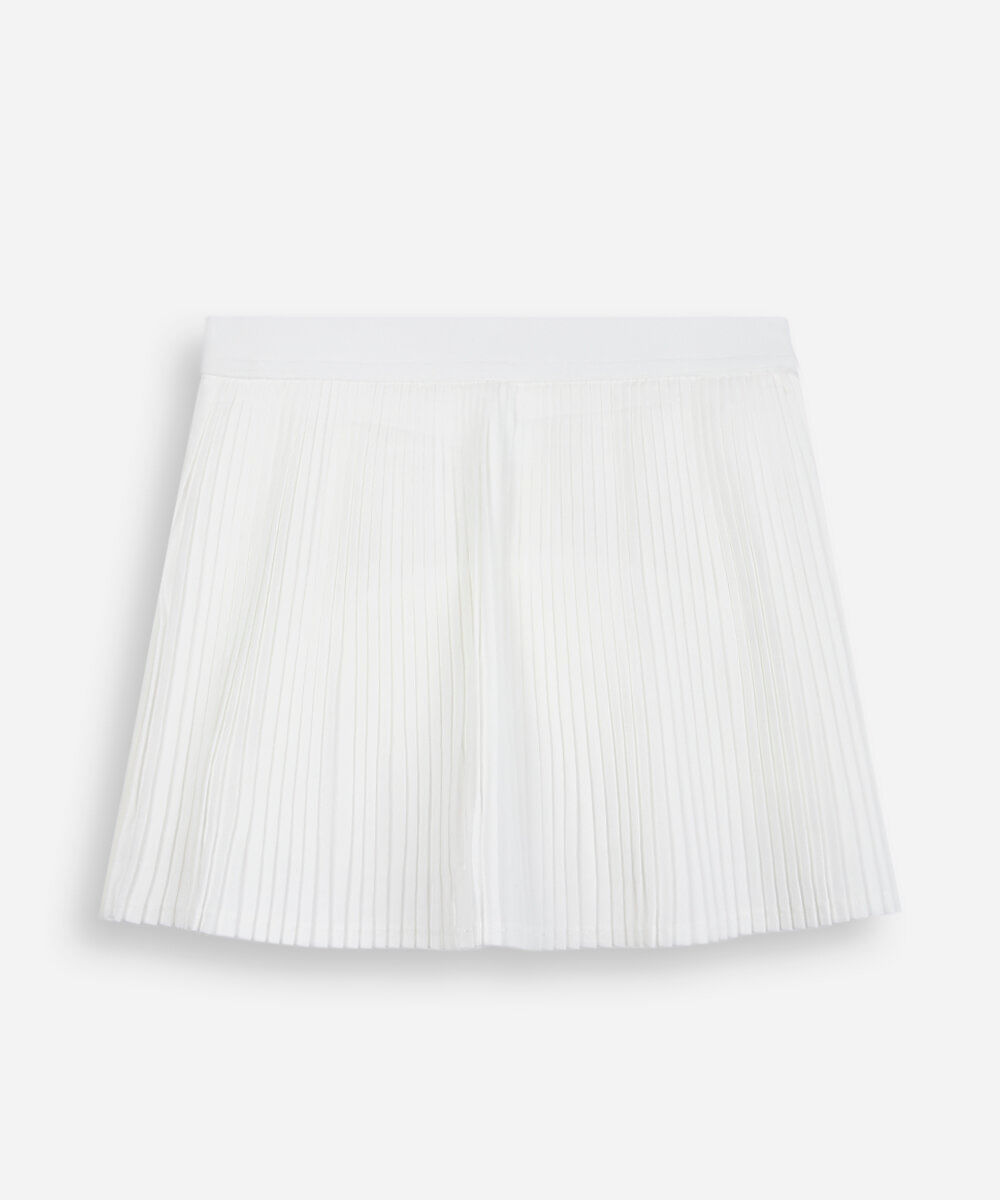 short saia infantil plissado off white