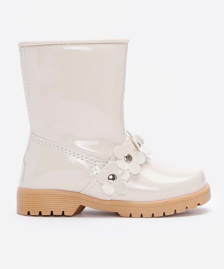 bota infantil floral bege 21 bota infantil floral bege 21