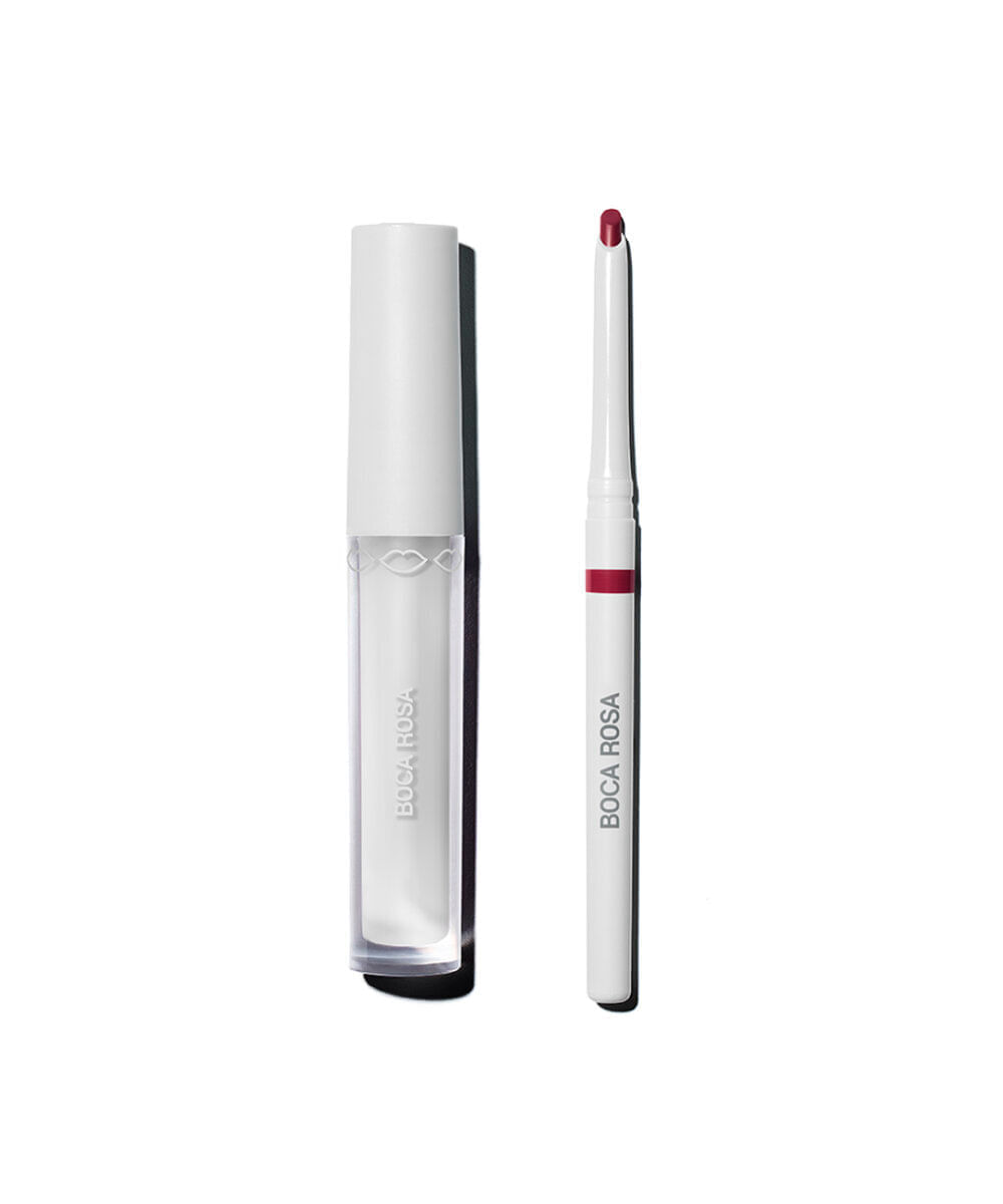 kit boca rosa lip combo contorno labial púrpura e hidra lábios natural