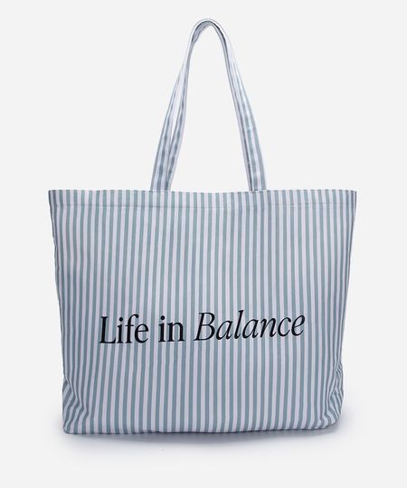 bolsa tote listrada colorida UNICO