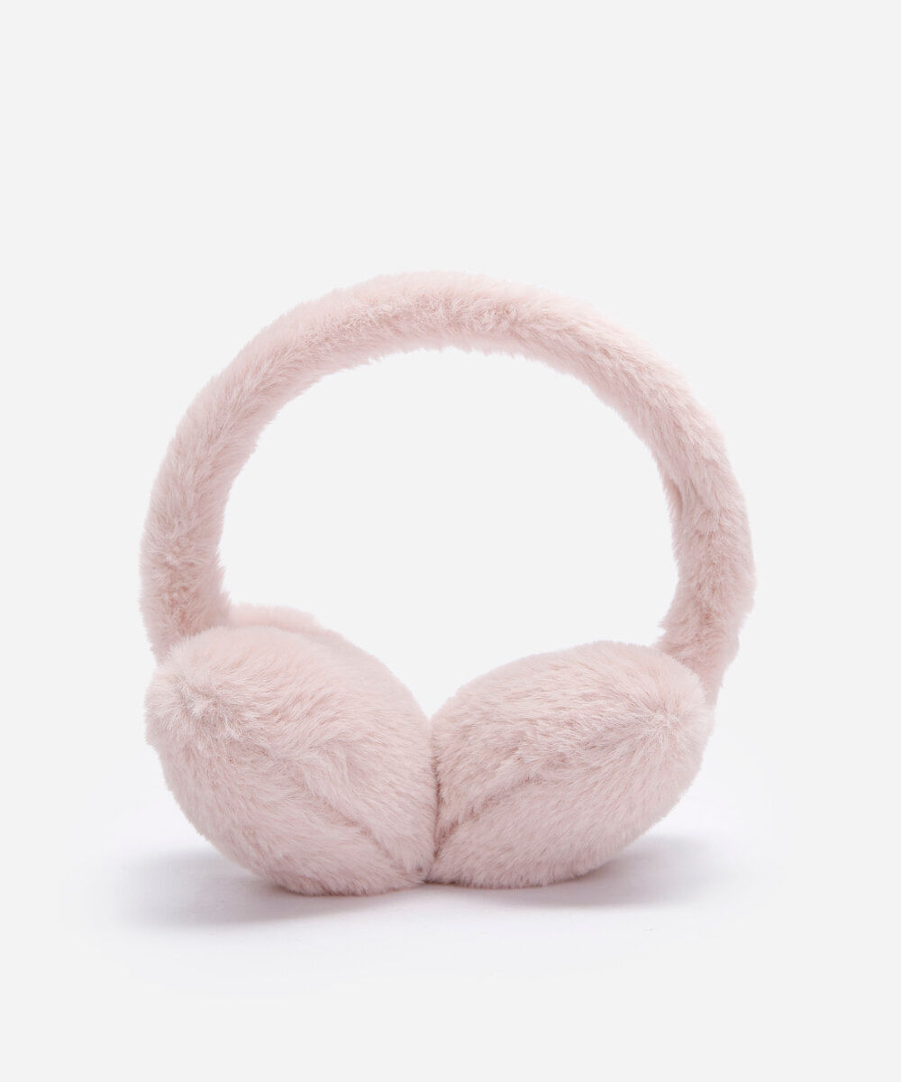 protetor de orelha infantil de coração rosa