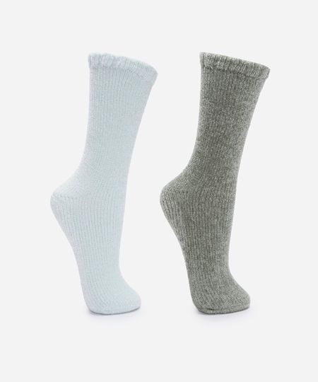 kit de 2 pares de meias femininas cano alto com antiderrapante colorido 34-39 kit de 2 pares de meias femininas cano alto com antiderrapante colorido 34-39