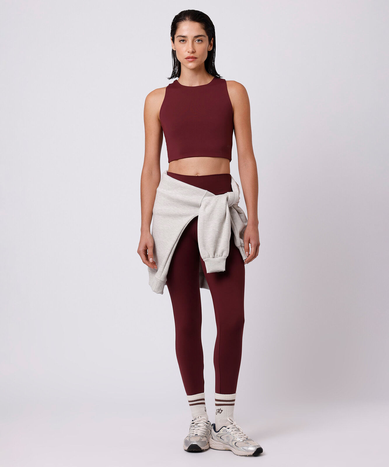 calça legging feminina com bolsos mindset sport vinho