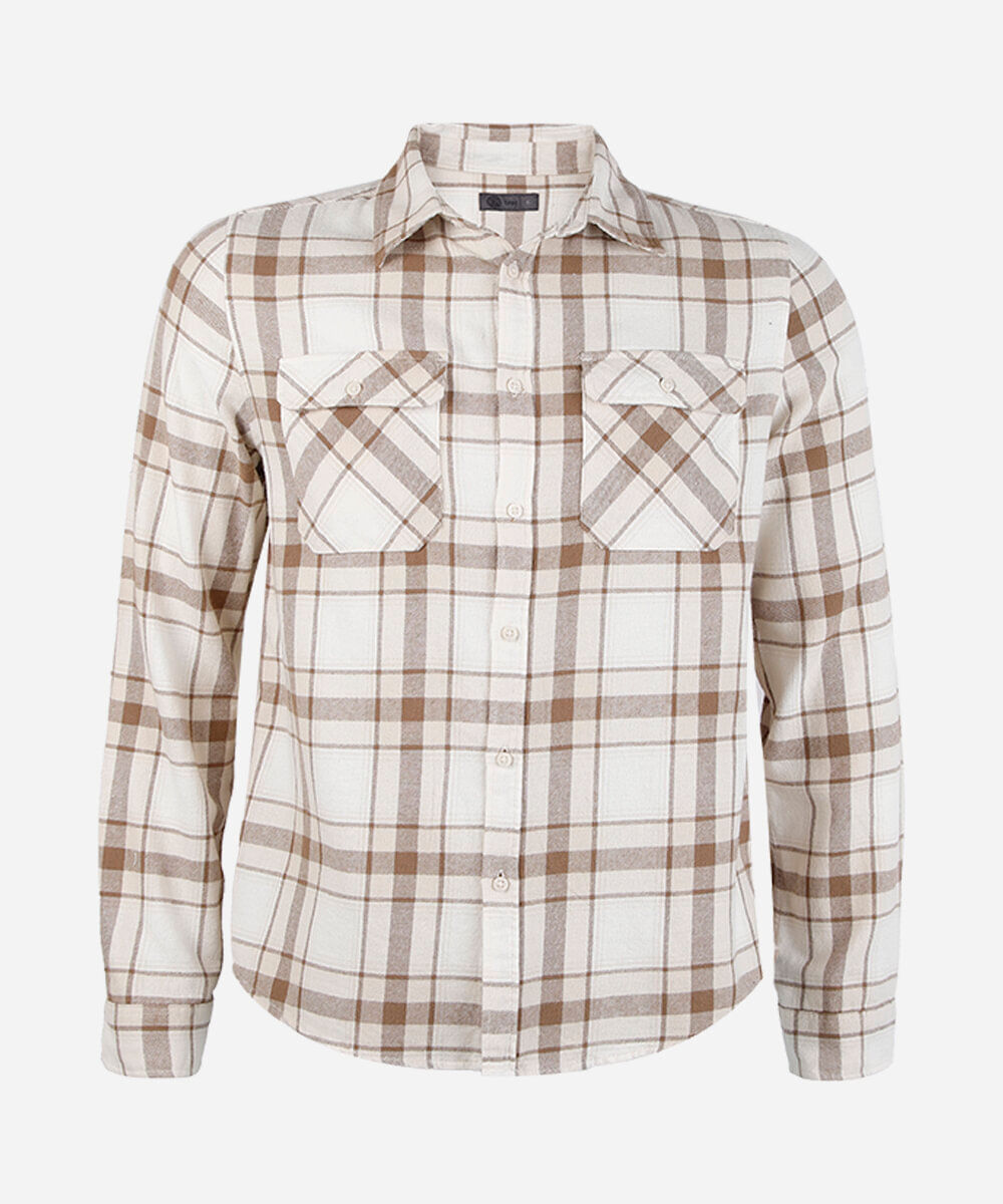 camisa juvenil manga longa xadrez off white