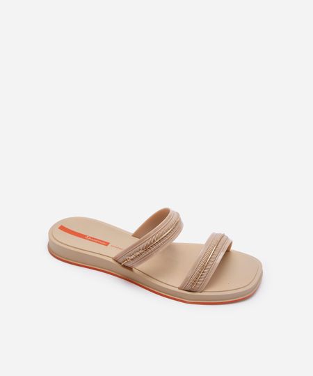 chinelo slide ipanema glow bege 33-34