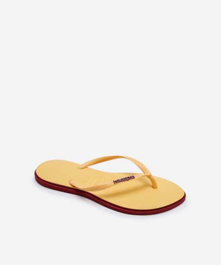 chinelo slim point havaianas amarelo 33-34