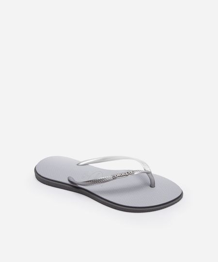 chinelo slim point havaianas cinza 33-34 chinelo slim point havaianas cinza 33-34