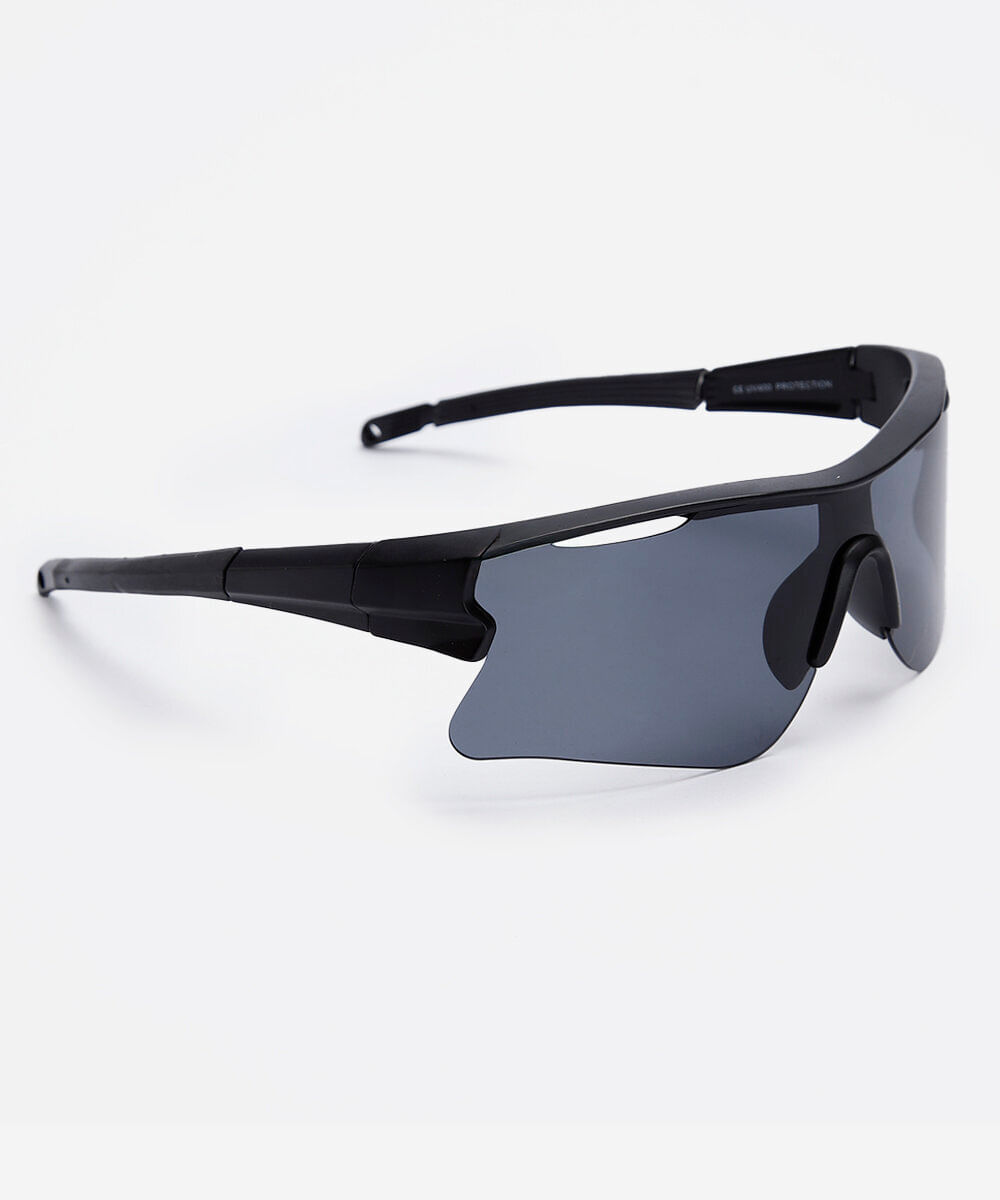 óculos de sol unissex esportivo de acetato preto