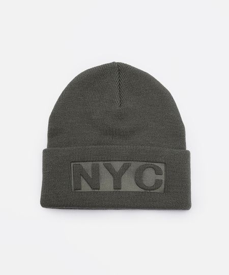 gorro masculino de tricot nyc verde UNICO