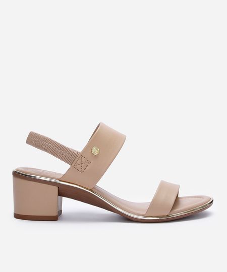 sandália salto grosso beira rio bege 39 sandália salto grosso beira rio bege 39