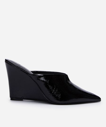 scarpin mule salto anabela preto 36