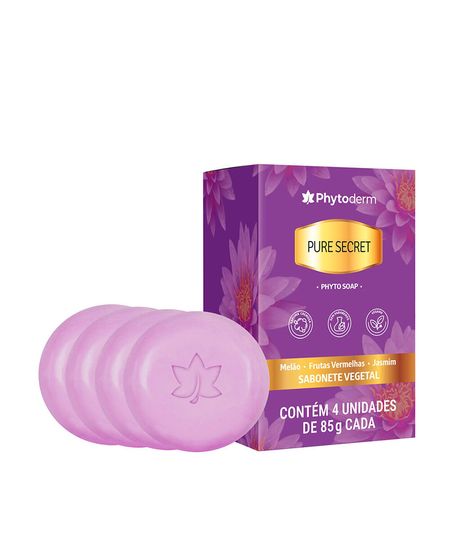kit feminino phytoderm de 4 sabonetes em barra pure secret phyto soap 85g UNICO