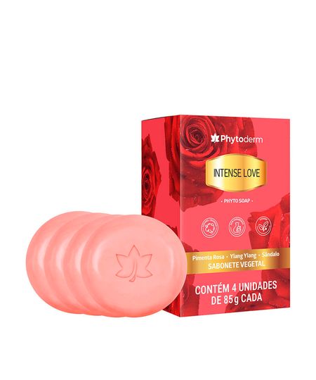 kit feminino phytoderm de 4 sabonetes em barra intense love phyto soap 85g UNICO kit feminino phytoderm de 4 sabonetes em barra intense love phyto soap 85g UNICO